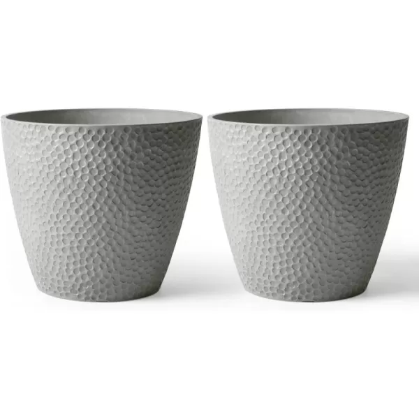 LA JOLIE MUSE Outdoor Planters Indoor Flower Pots - 9.4 Inch Planter Pot Containers, White Plant Pots,Honeycomb