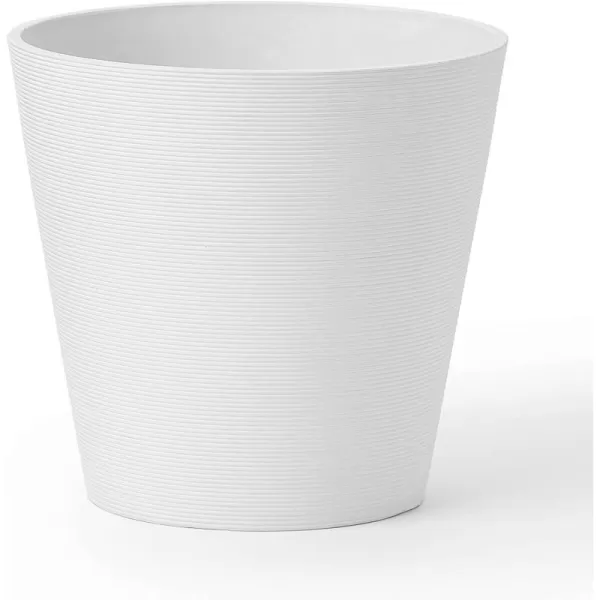 La Jolie Muse Flower Pots Indoor Outdoor Planter - 8.6 Inch Planter Pot W/ Drainage, Modern Plant Pot, Speckled-Black