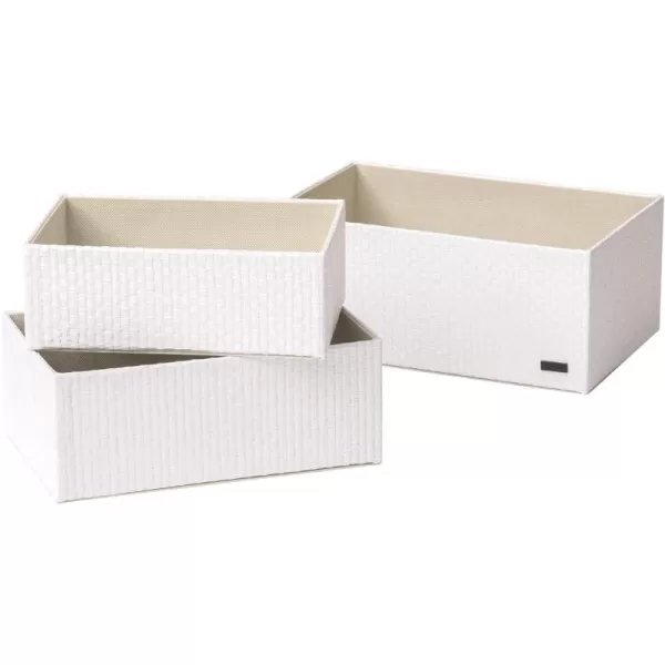 Storage Baskets Set 4 - Stackable Woven Basket Paper Rope Bin, Storage Boxes for Makeup Closet Bathroom Bedroom 