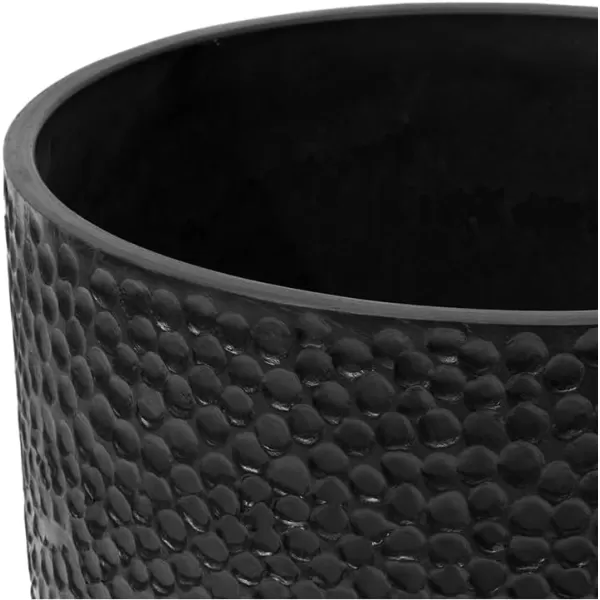 LA JOLIE MUSE 28in Tall Black Planters Set of 2,X Large Plastic Tall Round Planter for Indoor/Outdoor Plants,Large Tree Planters for Front Door,Patio and Deck