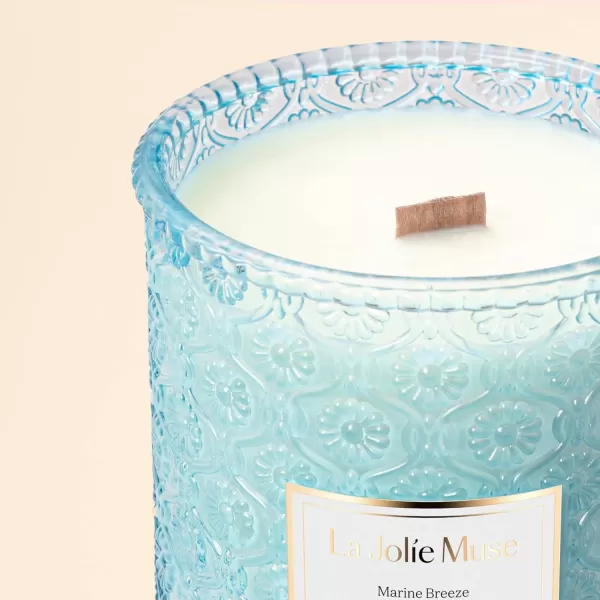 LA JOLIE MUSE Amber Scented Candle, 19oz Large Candle Gifts for Women, Wood Wicked Candle for Home Scented, Long Burning Glass Jar Candle