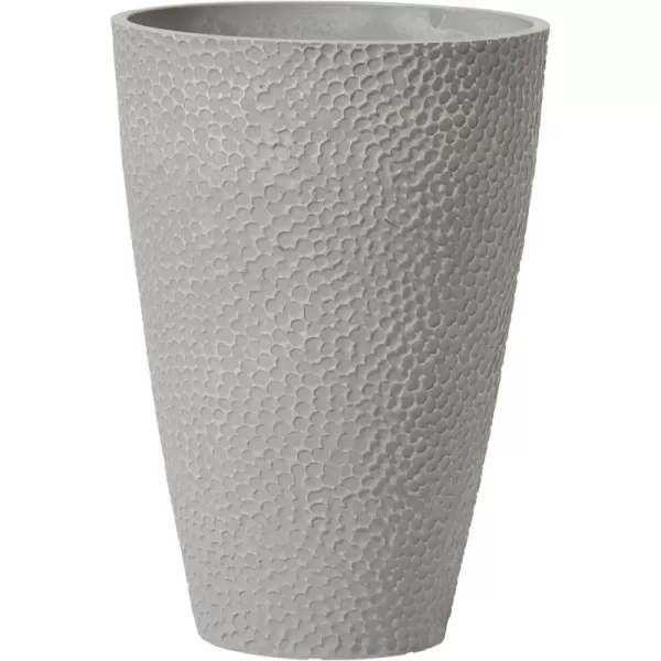LA JOLIE MUSE 28in Tall Black Planters Set of 2,X Large Plastic Tall Round Planter for Indoor/Outdoor Plants,Large Tree Planters for Front Door,Patio and Deck