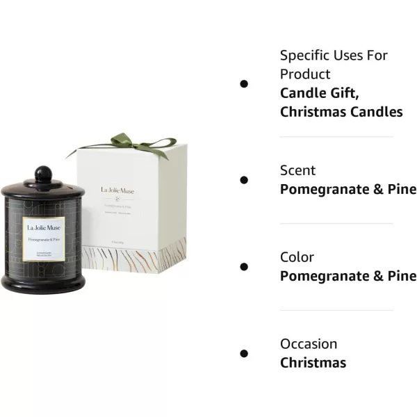 LA JOLIE MUSE Scented Candle, Fresh Linen Candle, Luxury Candle Gift with Gift Box, Aesthetic Candle for Aromatherapy, 70 Hours Burning Time, Natural Soy Candle, House Warming Gift for Women &amp; Men