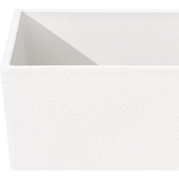 LA JOLIE MUSE 26 inch Tall Planters for Outdoor Plants,Set of 2 Tapered Planters with Trays,Iron Plastic Rectangular Tall Planters for Front Door, Patio and Deck