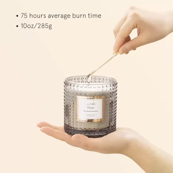 imageLA JOLIE MUSE Mandarin Matcha Candle Citrus Candles for Home Scented Luxury Glass Scented Candle Gifts 75 Hours Long Burning 10 ozBlooming Gardenia