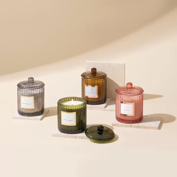 imageLA JOLIE MUSE Mandarin Matcha Candle Citrus Candles for Home Scented Luxury Glass Scented Candle Gifts 75 Hours Long Burning 10 ozBlooming Gardenia