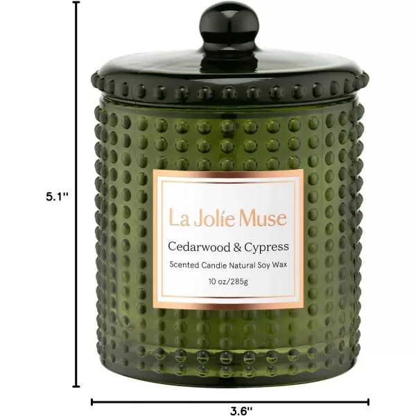 imageLA JOLIE MUSE Mandarin Matcha Candle Citrus Candles for Home Scented Luxury Glass Scented Candle Gifts 75 Hours Long Burning 10 ozStarlit Golden Fir