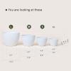 imageLA JOLIE MUSE 14211386 Inch PlantersSet of 3 IndoorOutdoor Round PlantersGrey Tree PlantersPlant Container with Drain HolesFlower Pots for Patio and Deck14211386 Speckled White