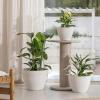 imageLA JOLIE MUSE 14211386 Inch PlantersSet of 3 IndoorOutdoor Round PlantersGrey Tree PlantersPlant Container with Drain HolesFlower Pots for Patio and Deck14211386 Speckled White