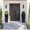 imageLA JOLIE MUSE 28 Inch Extra Large Planters for Outdoor PlantsSets of 2 White Tall PlantersSelfWatering Large Round PlantersHoneycomb DesignBlack