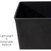 imageLA JOLIE MUSE 30 inch Tall Black Planters Set of 2IndoorOutdoor Rectanglar Large PlantersV Shaped Taper Planters for Front DoorBlack