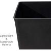imageLA JOLIE MUSE 30 inch Tall Black Planters Set of 2IndoorOutdoor Rectanglar Large PlantersV Shaped Taper Planters for Front DoorBlack