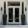 imageLA JOLIE MUSE 30 inch Tall Black Planters Set of 2IndoorOutdoor Rectanglar Large PlantersV Shaped Taper Planters for Front DoorBlack