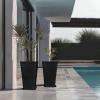 imageLA JOLIE MUSE 30 inch Tall Black Planters Set of 2IndoorOutdoor Rectanglar Large PlantersV Shaped Taper Planters for Front DoorBlack