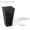 imageLA JOLIE MUSE 30 inch Tall Black Planters Set of 2IndoorOutdoor Rectanglar Large PlantersV Shaped Taper Planters for Front DoorBlack