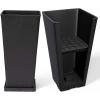 imageLA JOLIE MUSE 30 inch Tall Black Planters Set of 2IndoorOutdoor Rectanglar Large PlantersV Shaped Taper Planters for Front DoorBlack