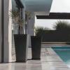 imageLA JOLIE MUSE 30 inch Tall Black Planters Set of 2IndoorOutdoor Rectanglar Large PlantersV Shaped Taper Planters for Front DoorConcrete Gray