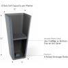 imageLA JOLIE MUSE 30 inch Tall Black Planters Set of 2IndoorOutdoor Rectanglar Large PlantersV Shaped Taper Planters for Front DoorGray