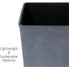 imageLA JOLIE MUSE 30 inch Tall Black Planters Set of 2IndoorOutdoor Rectanglar Large PlantersV Shaped Taper Planters for Front DoorGray