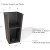 imageLA JOLIE MUSE 30 inch Tall Black Planters Set of 2IndoorOutdoor Rectanglar Large PlantersV Shaped Taper Planters for Front DoorIron