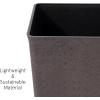imageLA JOLIE MUSE 30 inch Tall Black Planters Set of 2IndoorOutdoor Rectanglar Large PlantersV Shaped Taper Planters for Front DoorIron