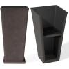 imageLA JOLIE MUSE 30 inch Tall Black Planters Set of 2IndoorOutdoor Rectanglar Large PlantersV Shaped Taper Planters for Front DoorIron