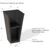 imageLA JOLIE MUSE 30 inch Tall Black Planters Set of 2IndoorOutdoor Rectanglar Large PlantersV Shaped Taper Planters for Front DoorIron