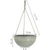 imageLA JOLIE MUSE Hanging Planters for Outdoor Plants Large Hanging Planter with Drain Holes Outdoor Hanging Flower Pots White Stone Honeycomb 132 Inch Set of 2Gray