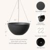 imageLA JOLIE MUSE Large Hanging Planters for Outdoor Plants  Hanging Flower Pots Weathered Gray 132 Inch Set of 2Black