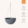imageLA JOLIE MUSE Large Hanging Planters for Outdoor Plants  Hanging Flower Pots Weathered Gray 132 Inch Set of 2Gray