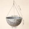 imageLA JOLIE MUSE Large Hanging Planters for Outdoor Plants  Hanging Flower Pots Weathered Gray 132 Inch Set of 2Marble Pattern