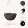 imageLA JOLIE MUSE Large Hanging Planters for Outdoor Plants  Hanging Flower Pots Weathered Gray 132 Inch Set of 2New Iron Color