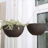 imageLA JOLIE MUSE Large Hanging Planters for Outdoor Plants  Hanging Flower Pots Weathered Gray 132 Inch Set of 2New Iron Color