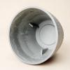 imageLA JOLIE MUSE Outdoor Indoor Tree Planters14 Inch Large Planter Flower PotsModern Decorative White Planter Pot for House PlantsHoneycombLight Grey