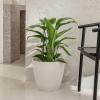 imageLA JOLIE MUSE Outdoor Indoor Tree Planters14 Inch Large Planter Flower PotsModern Decorative White Planter Pot for House PlantsHoneycombWhite