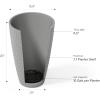imageLA JOLIE MUSE Tall White Planter for Indoor Plants20 Inch Tall Round Planter Modern Flower Pot ContainersLarge Decorative Tree Plant Pot1 PackMedium Grey