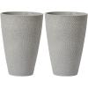 imageLA JOLIE MUSE Tall White Planter for Indoor Plants20 Inch Tall Round Planter Modern Flower Pot ContainersLarge Decorative Tree Plant Pot1 PackMedium Grey