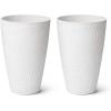imageLA JOLIE MUSE Tall White Planter for Indoor Plants20 Inch Tall Round Planter Modern Flower Pot ContainersLarge Decorative Tree Plant Pot1 PackWhite