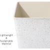 imageLA JOLIE MUSE Tall White Planters for Outdoor Plants Set of 220 Inch Indoor Square Tree Planters with Drainage HolesLarge Flower Pots for Front Door
