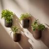 imageLA JOLIE MUSE Wall Hanging Planters for Indoor PlantsHanging Flower Pots for Air Plants Succulent Set of 2 6 Inch Speckled WhiteIron