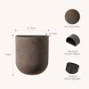 imageLA JOLIE MUSE Wall Hanging Planters for Indoor PlantsHanging Flower Pots for Air Plants Succulent Set of 2 6 Inch Speckled WhiteIron