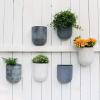 imageLA JOLIE MUSE Wall Hanging Planters for Indoor PlantsHanging Flower Pots for Air Plants Succulent Set of 2 6 Inch Speckled WhiteRock Gray