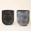 imageLA JOLIE MUSE Wall Hanging Planters for Indoor PlantsHanging Flower Pots for Air Plants Succulent Set of 2 6 Inch Speckled WhiteRock Gray