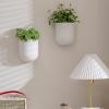 imageLA JOLIE MUSE Wall Hanging Planters for Indoor PlantsHanging Flower Pots for Air Plants Succulent Set of 2 6 Inch Speckled WhiteWhite