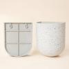 imageLA JOLIE MUSE Wall Hanging Planters for Indoor PlantsHanging Flower Pots for Air Plants Succulent Set of 2 6 Inch Speckled WhiteWhite