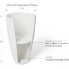 imageLA Jolie Muse 20 Inch Tall White PlantersSet of 2 IndoorOutdoor Tall Planters with Shelf Insert and TraysModern Large Flower Pot for Front Front Door Patio and DeckWhite