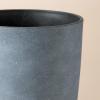 imageLA Jolie Muse 20 Inch Tall White PlantersSet of 2 IndoorOutdoor Tall Planters with Shelf Insert and TraysModern Large Flower Pot for Front Front Door Patio and DeckGray