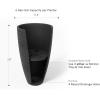 imageLA Jolie Muse 20 Inch Tall White PlantersSet of 2 IndoorOutdoor Tall Planters with Shelf Insert and TraysModern Large Flower Pot for Front Front Door Patio and DeckSpeckled Black