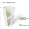 imageLA Jolie Muse 20 Inch Tall White PlantersSet of 2 IndoorOutdoor Tall Planters with Shelf Insert and TraysModern Large Flower Pot for Front Front Door Patio and DeckSpeckled White