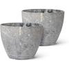 imageLA JOLIE MUSE Flower Pot Large Garden Planters 142 inch Pack 2 Outdoor Indoor Outdoor Planters with Drain Hole Marble